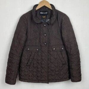 Rare Barbour x Anya Hindmarch 6 Minx Quilted Jacket Brown Bows Vintage